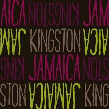 Kingston, Jamaica seamless pattern Stock Illustration