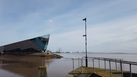 Kingston upon Hull -Time-lapse  River humber Stock Footage 105073605