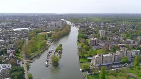 Kingston upon Thames - Flyby Stock Footage 272144265