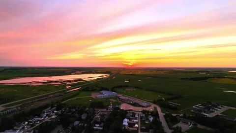 Kinistino sunset (3) Stock Footage 340028715