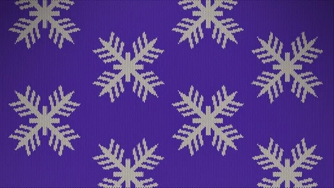 Kinitted Snowflake Animation Background. High-Quality Seamless 4K, 30fps Stock Footage 111521987