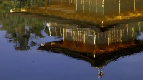 Kinkakuji Reflection Stock Footage 20606359