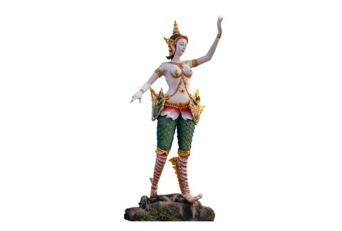Kinnaree on a white background Stock Photos
