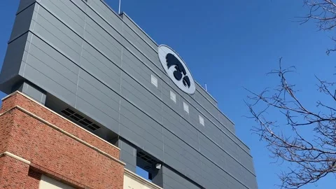 Kinnick  Stadium - Back of Scoreboard - Spring of 2022 - Iowa City Stock Footage 171251507