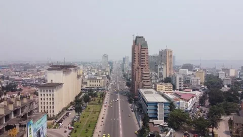 Kinshasa Congo Drone 스톡 동영상 201244453