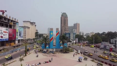 Kinshasa  Congo drone 스톡 동영상 201244464