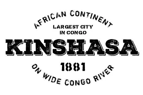 Kinshasa	 typographic stamp Stock Illustration