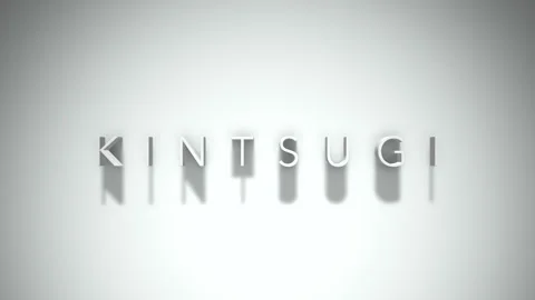 Kintsugi 3D title animation with shadows on a white background Stock Footage 296515828
