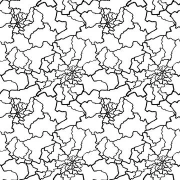 Kintsugi art seamless pattern of splinters and different shards fragments wit Stock Illustration