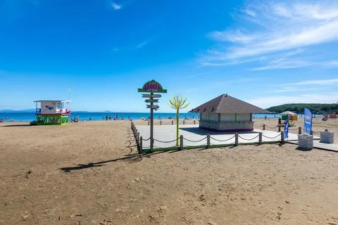  A kiosk with draft drinks on the sea Foto stock