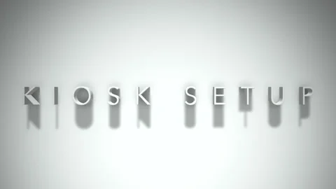 Kiosk setup 3D title animation with shadows on a white background Stock Footage 297273161