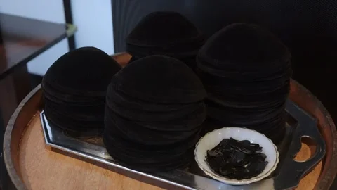 Kippah And Materials On Table, Scene Showing Kippah On Table With Event Stock Footage 323780390