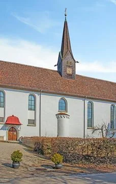 Kirche St. Michael, Kloster Paradies in Schlatt bei Schaffhausen am Hochrh... Stock Photos