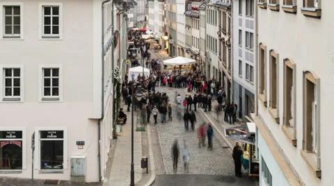 Kirchstraße Gera timelapse Stock Footage 31307516