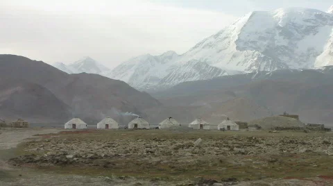 Kirgiz settlement Stock Footage 539582
