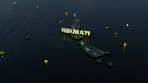 Kiribati 3D Map With Animation Stock Footage 307525022
