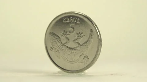 Kiribati 5 Cent Stock Footage 46136447