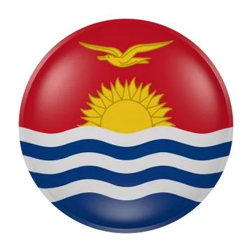 Kiribati button on white background Stock Illustration
