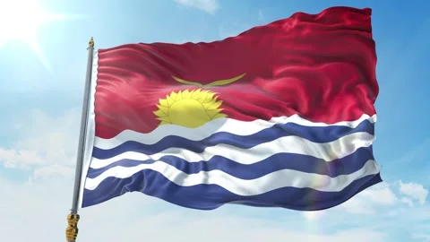Kiribati Flag 4K Stock Footage 343577709