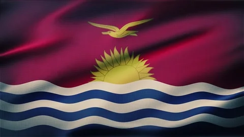 Kiribati Flag Background Stock Footage 343577602
