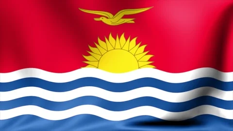 Kiribati Flag. Background Seamless Looping Animation. 4K High Definition Video Stock Footage 71897475