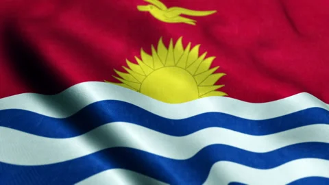 Kiribati Flag. Background Seamless Looping. Stock Footage 226813679