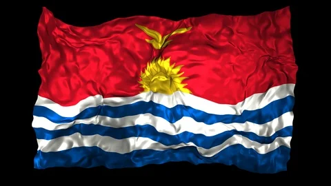 Kiribati flag Stock Footage 110819255