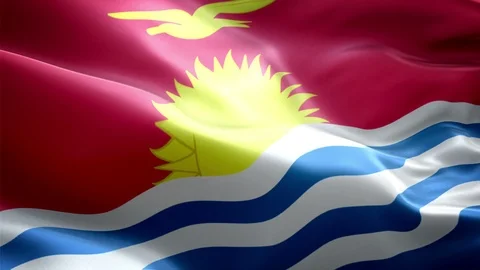 Kiribati Flag Stock Footage 116381504