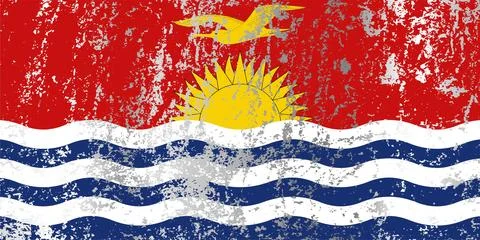 Kiribati flag with grunge effect. Stock Illustration