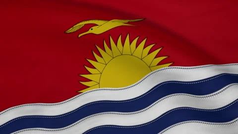 Kiribati Flag Loop Stock Footage 241251459