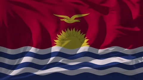 Kiribati Flag Loop Stock Footage 295726775