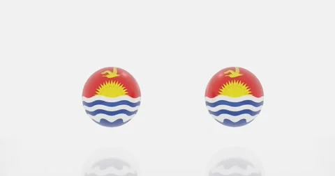Kiribati flag symbol Stock Footage 195516465