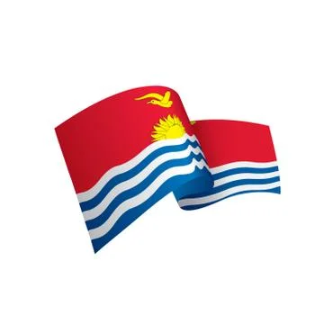 Kiribati flag, vector illustration Stock Illustration