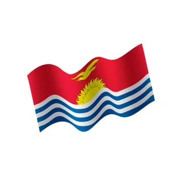 Kiribati flag, vector illustration Stock Illustration