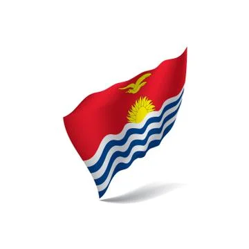 Kiribati flag, vector illustration Stock Illustration