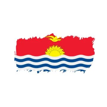Kiribati flag, vector illustration Stock Illustration