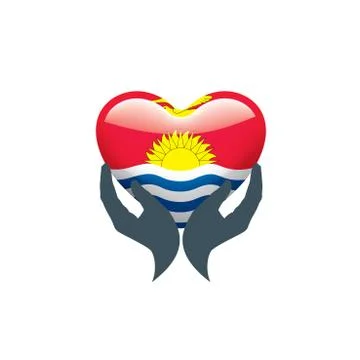 Kiribati flag, vector illustration on a white background Stock Illustration