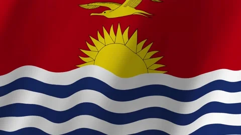 Kiribati flag waving animation Video stock 220388669