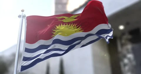 Kiribati-flag-waving-seamless-loop-4k-60fps Stock Footage 331664767