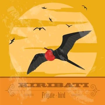 Kiribati. Retro styled image. Vector illustration Stock Illustration