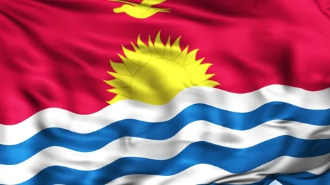 Kiribati Waving Flag Background 스톡 동영상 204137708