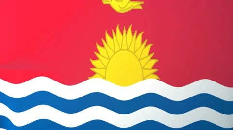 Kiribati Waving Flag Stock Footage 10762075