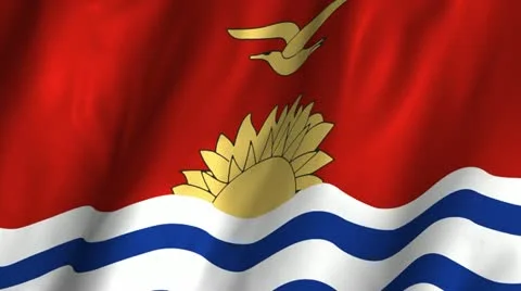Kiribati Waving Flag Video stock 12292801