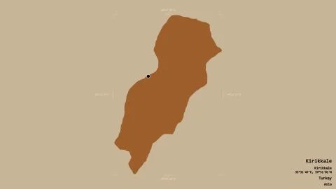 Kirikkale - Turkey. Bounding box. Pattern Illustrazione stock