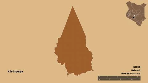 Kirinyaga, county of Kenya, zoomed. Pattern Stock Illustration