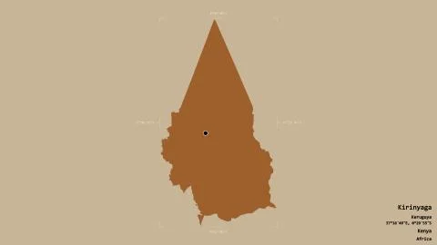 Kirinyaga - Kenya. Bounding box. Pattern Stock Illustration