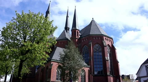 Kirk in Rhede Germany Stock Footage 62965796