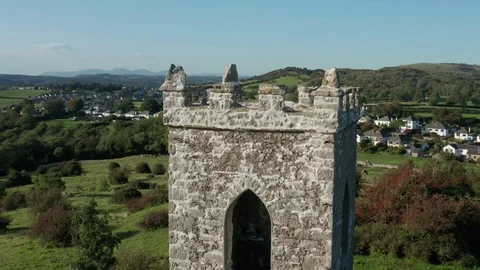 Kirkhead Tower - Slow Crane Up Video stock 116832457