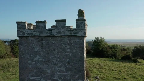 Kirkhead Tower - Slow Rotate Right - 4K Video stock 116831968