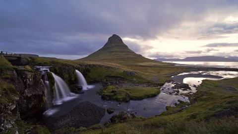 Kirkjufellsfoss TL - stabilized Stock Footage 102065941
